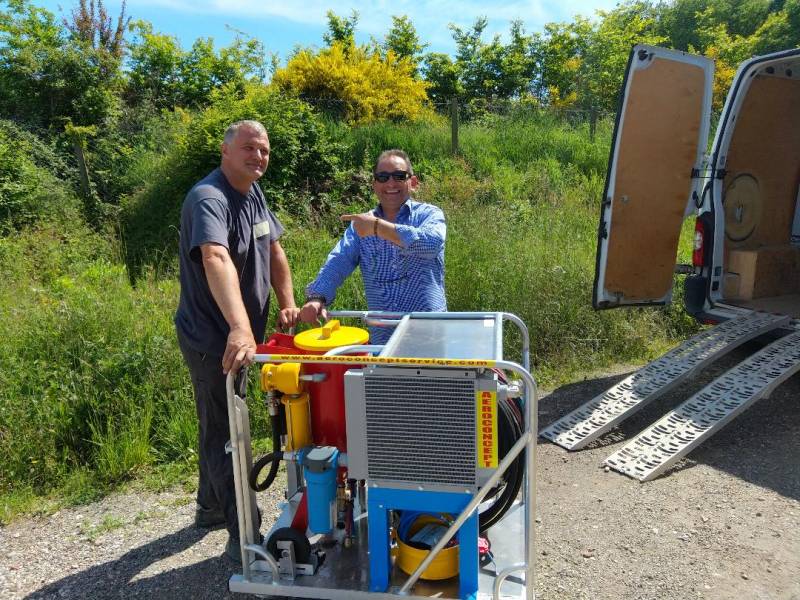 skid aérogommage lyon