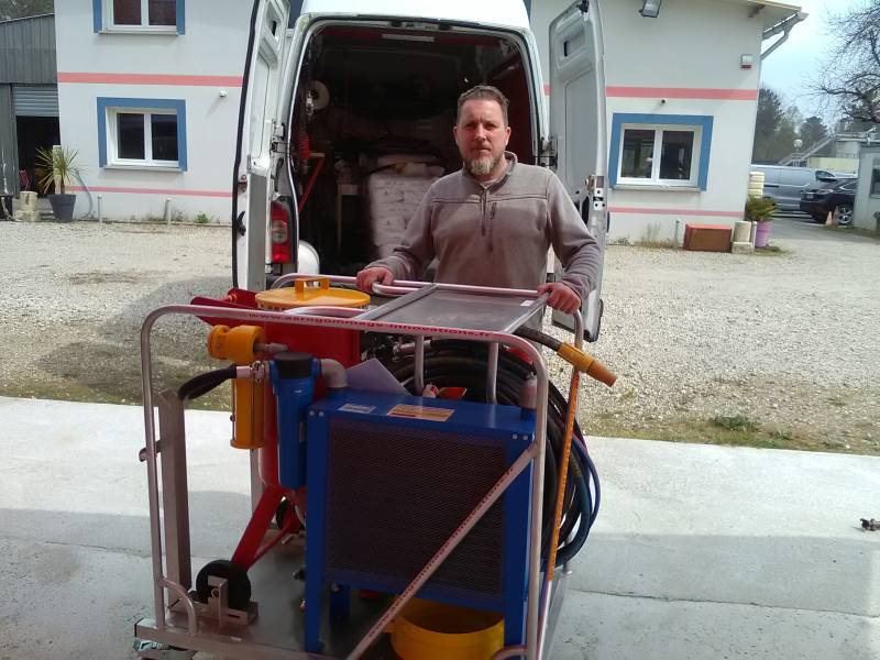 skid aérogommage amxt 35