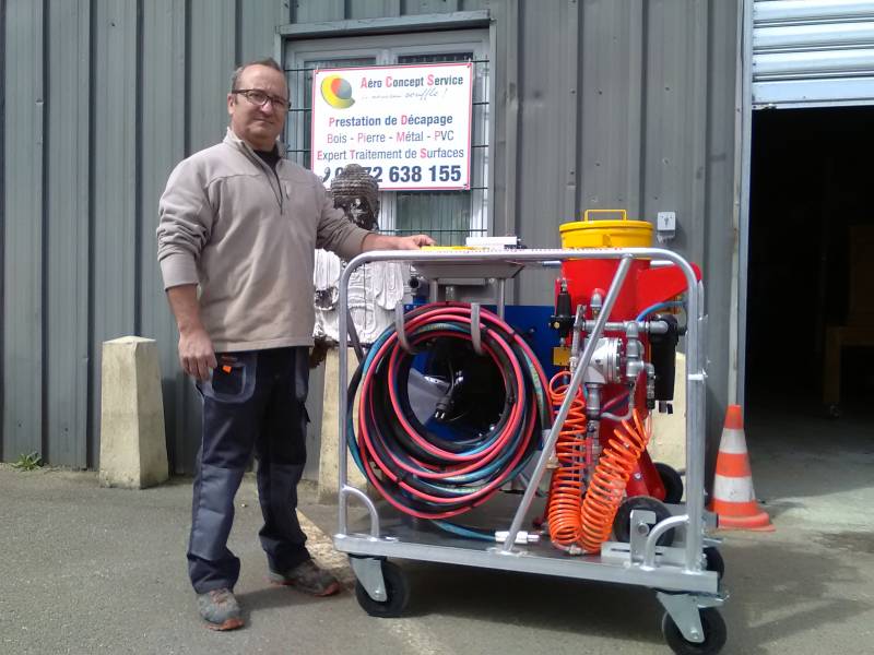 skid aérogommage bretagne