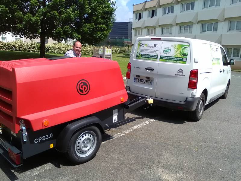 compresseur tractable pour sablage hydorogmmage compresseur aérogommage toulouse