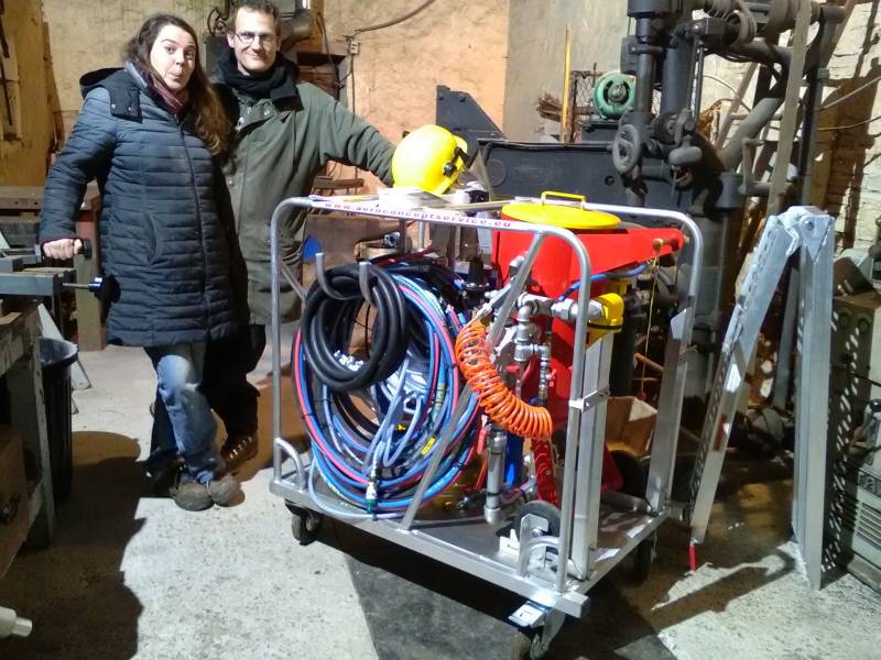 skid aérogommeuse hydrogommeuse