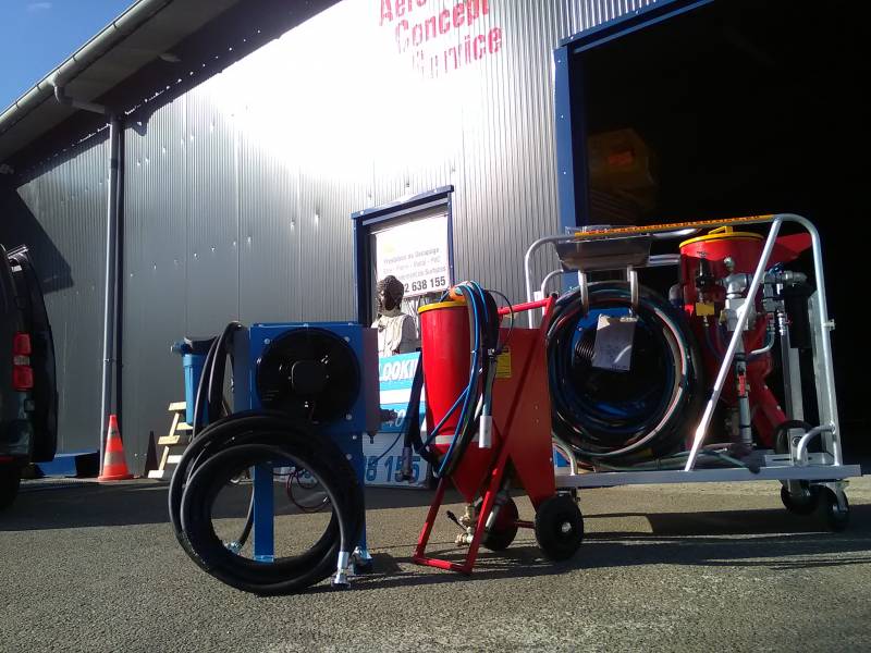 matériel aérogommage