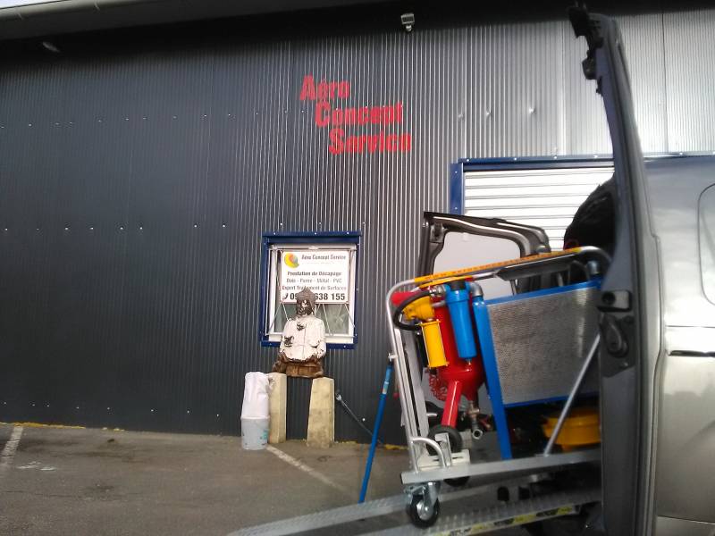 matériel aérogommage enbarqué