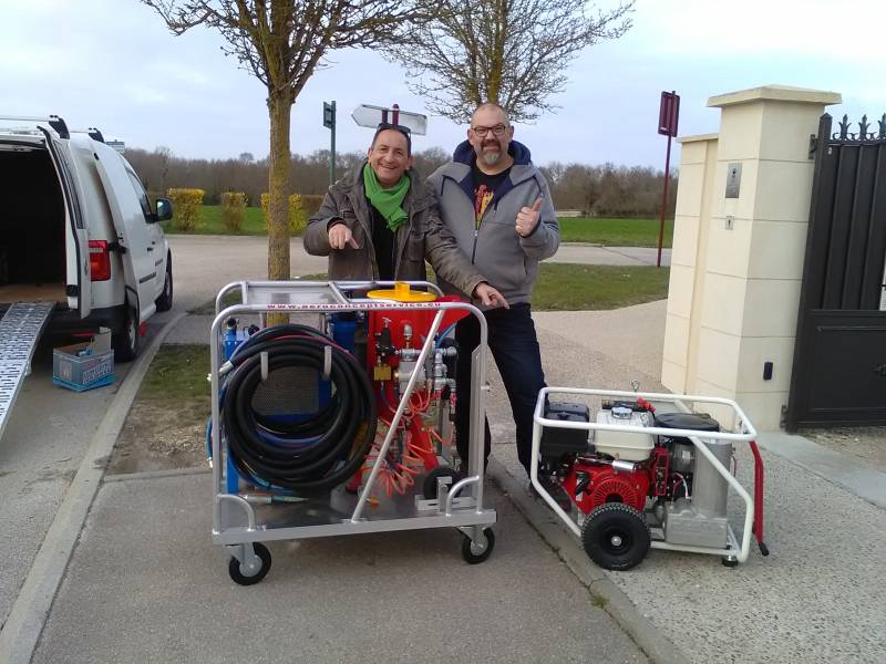 skid aerogommage hydrogommage