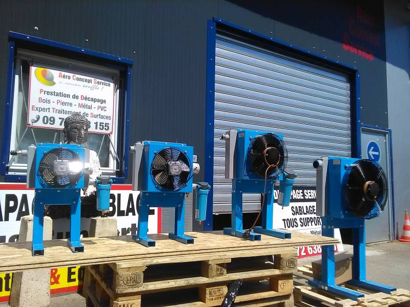 aéroréfrigerant pour aérogommage