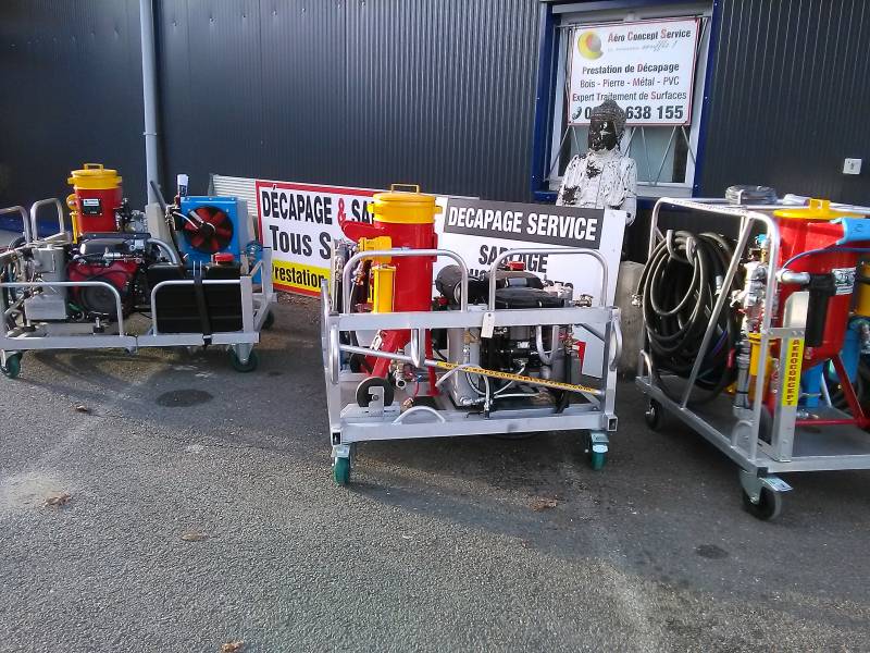 Présentation de la  gamme Aérogommeuse 10 à 60 L  en acier 4 mm  épaisseur