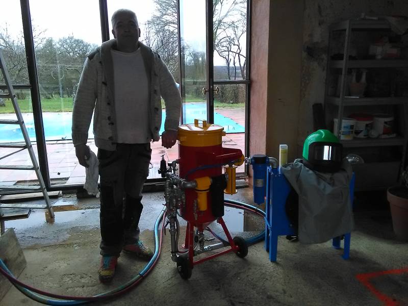 aérogommage  bois bordeaux