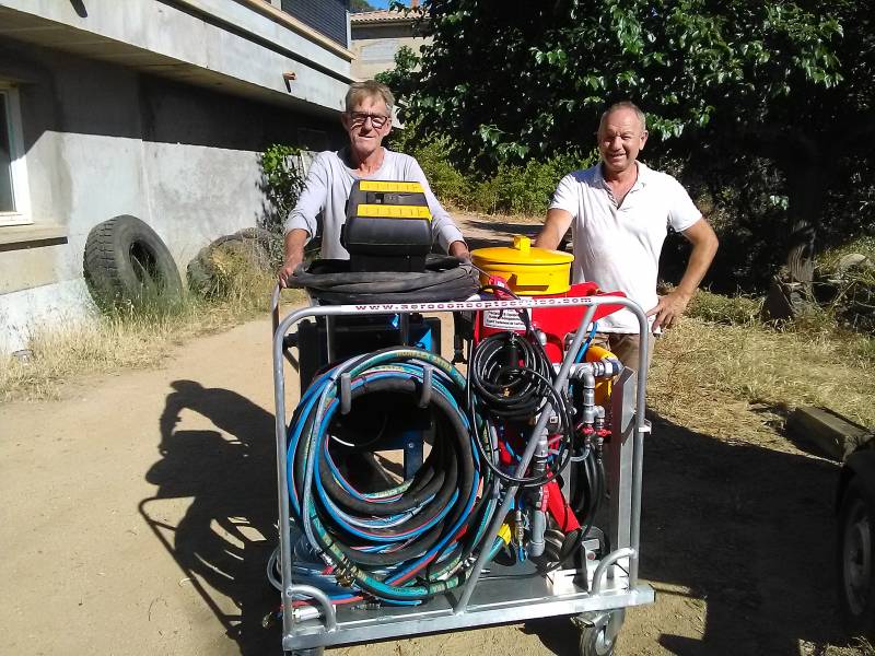 skid aérogommage corse