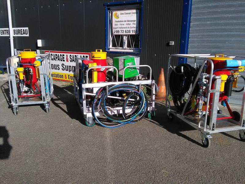 gamme skid aérogommage